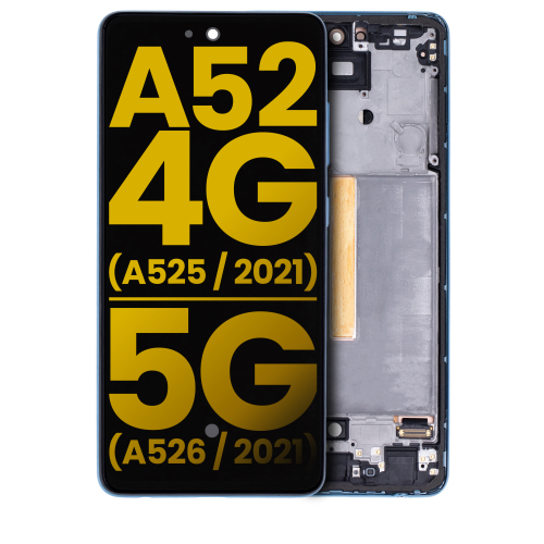 Refurbished - Replacement OLED Assembly With Frame Compatible For Samsung Galaxy A52 4G (A525 / 2021) / 5G (A526 / 2021) A52S 5G (A528 / 2021)