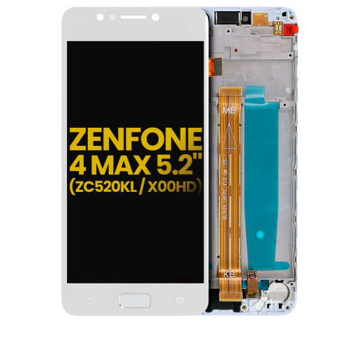 Refurbished - Replacement LCD Assembly With Frame Compatible For Asus ZenFone 4 Max 5.2" (ZC520KL / 2017) (White)
