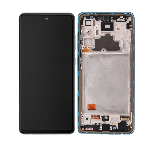 Replacement OLED Assembly With Frame Compatible For Samsung A72 (A725 / 2021) (Awesome Blue) by ESOURCE PARTS - Refurbished condition - Image 2
