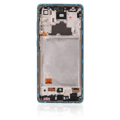 Replacement OLED Assembly With Frame Compatible For Samsung A72 (A725 / 2021) (Awesome Blue) by ESOURCE PARTS - Refurbished condition - Image 4