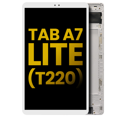 Refurbished - Replacement LCD Assembly With Frame Compatible For Samsung Galaxy Tab A7 Lite 8.7" (2021) (T220) (WiFi Version) (White)