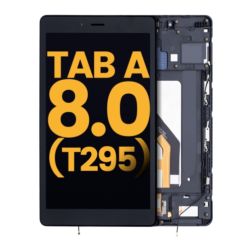 Replacement LCD Assembly With Frame Compatible For Samsung Galaxy Tab A 8.0" (2019) (T295) (LTE Version) (Black) by ESOURCE PARTS - Refurbished condition - Image 4