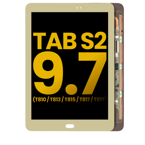 Replacement OLED Assembly Without Frame Compatible For Samsung Galaxy Tab S2 9.7" (T810 / T813 / T815 / T817 / T819) (Gold) by ESOURCE PARTS - Refurbished condition - Image 2