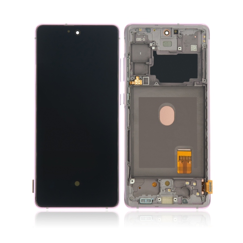 ESOURCE PARTS  Replacement Oled Assembly With Frame Compatible for Samsung Galaxy S20 Fe 4G / 5G (Aftermarket Plus) (Cloud Lavender)