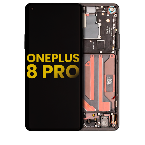 Replacement OLED Assembly With Frame Compatible For OnePlus 8 Pro (Onyx Black) by ESOURCE PARTS - Refurbished condition - CA$462.77