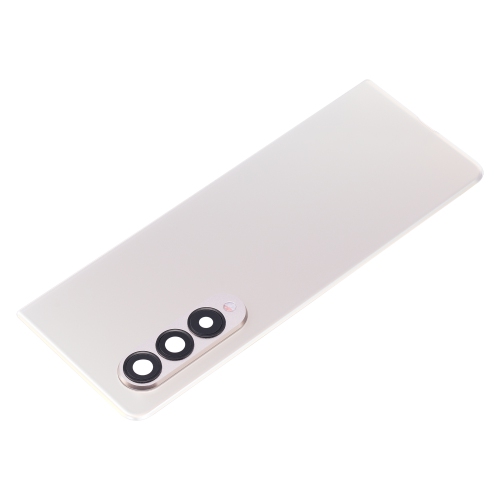 Replacement Back Cover Glass With Camera Lens Compatible For Samsung Galaxy Z Fold 3 5G (Phantom Silver) (Premium)