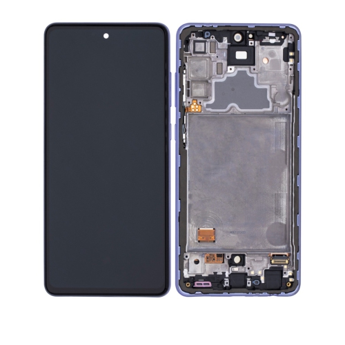Replacement OLED Assembly With Frame Compatible For Samsung Galaxy A72 (A725 / 2021) (Awesome Violet) by ESOURCE PARTS - Refurbished condition - CA$189.31
