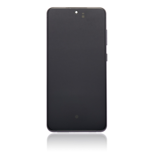Replacement OLED Assembly With Frame Compatible For Samsung Galaxy S21 FE 5G (G990U) (North America Version) (Graphite) by ESOURCE PARTS - Refurbished condition - Image 3