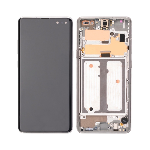 ESOURCE PARTS  Refurbished (Excellent) - Replacement Oled Assembly With Frame Compatible for Samsung Galaxy S10 5G (Crown Silver)
