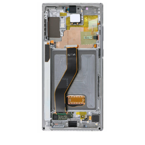 Replacement OLED Assembly With Frame Compatible For Samsung Galaxy Note 10 Plus / 5G (Aura Glow / Silver) by ESOURCE PARTS - Refurbished condition - Image 3