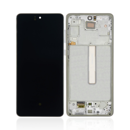 Replacement OLED Assembly With Frame Compatible For Samsung Galaxy A73 (A735 / 2022) (White) by ESOURCE PARTS - Refurbished condition - CA$166.60