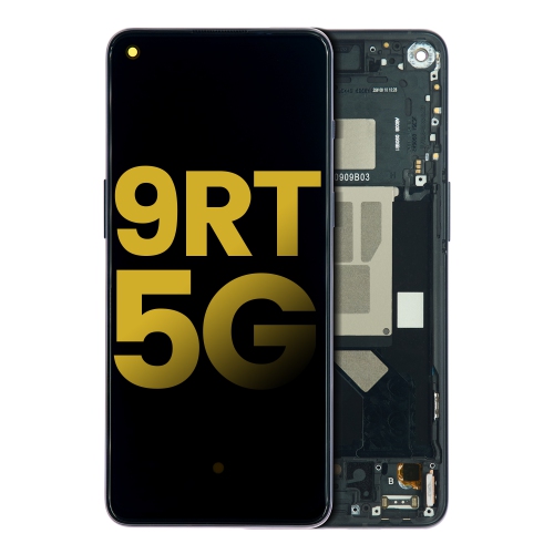 Replacement OLED Assembly With Frame Compatible For OnePlus 9RT 5G (Hacker Black) by ESOURCE PARTS - Refurbished condition - Image 2