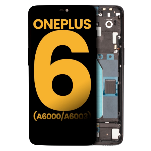 Replacement OLED Assembly With Frame Compatible For OnePlus 6 (A6000 / A6003) (Mirror Black) by ESOURCE PARTS - Refurbished condition - Image 3