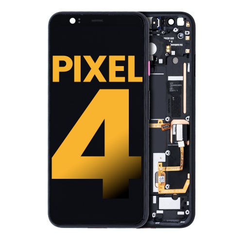 Replacement OLED Assembly With Frame Compatible For Google Pixel 4 (Pink Power Button) by ESOURCE PARTS - Refurbished condition - Image 2