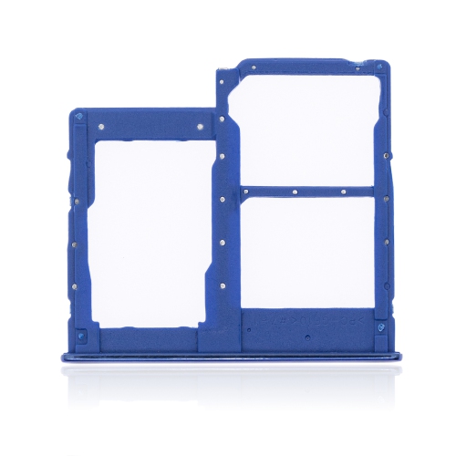 Plateau de remplacement pour deux cartes SIM compatible avec le Galaxy A40 de Samsung - Bleu
