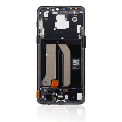 Refurbished - Replacement OLED Assembly With Frame Compatible For OnePlus 6 (A6000 / A6003) (Midnight Black)