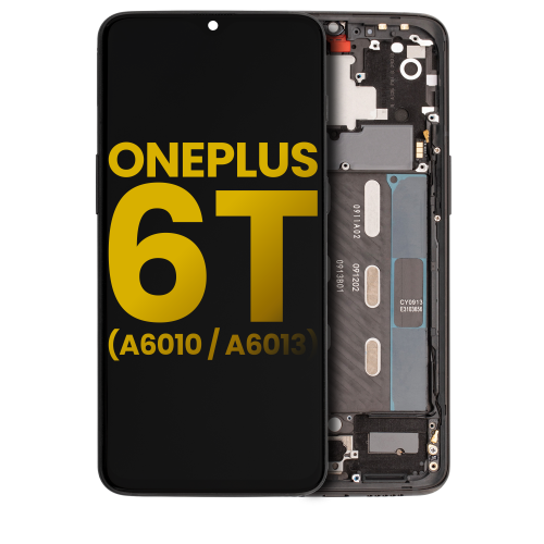Refurbished - Replacement OLED Assembly With Frame Compatible For OnePlus 6T (A6010 / A6013) (Mirror Black)