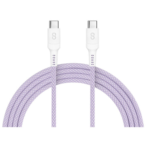 Câble tressé USB-C à USB-C de 1,5 m Vibrance de LOGiiX (LGX-13372) - Violet