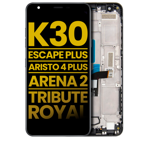 Replacement LCD Assembly With Frame Compatible For LG K30 (2019) / Escape Plus / Aristo 4 Plus / Arena 2 / Tribute Royal (All Colors) by ESOURCE PARTS - Refurbished condition - Image 3
