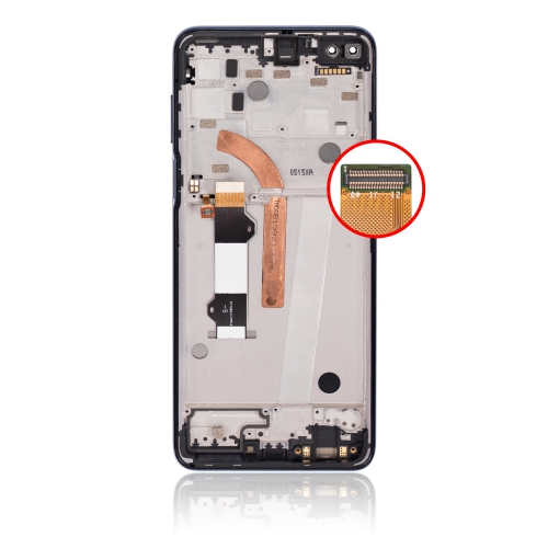 Replacement LCD Assembly With Frame Compatible For Motorola One 5G (XT2075-1 / 2020) (Surfing Blue) by ESOURCE PARTS - Refurbished condition - Image 4