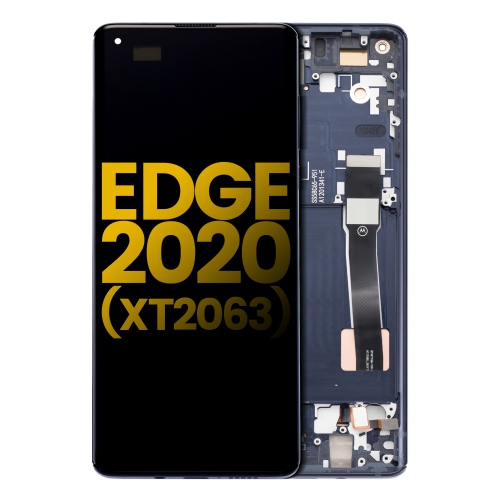 Replacement OLED Assembly With Frame Compatible For Motorola Edge 5G (XT2063 / 2020) (Solar Black) by ESOURCE PARTS - Refurbished condition - Image 2