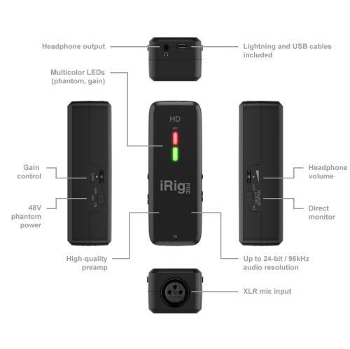 IK Multimedia iRig PRE HD Mobile Stereo Interface