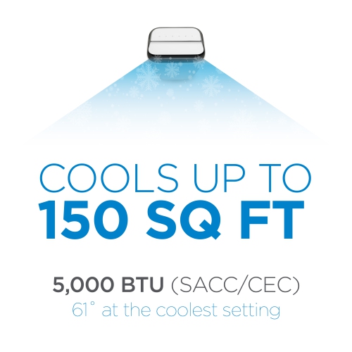 Climatiseur Portable BLACK+DECKER 5,000 BTU SACC/CEC avec Télécommande, Blanc