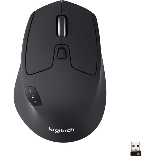 LOGITECH  M720 Triathlon Multi-Device Wireless Mouse, Bluetooth, USB Unifying Receiver, 1000 Dpi, 8 Buttons, 2-Year Battery, Compatible w Laptop