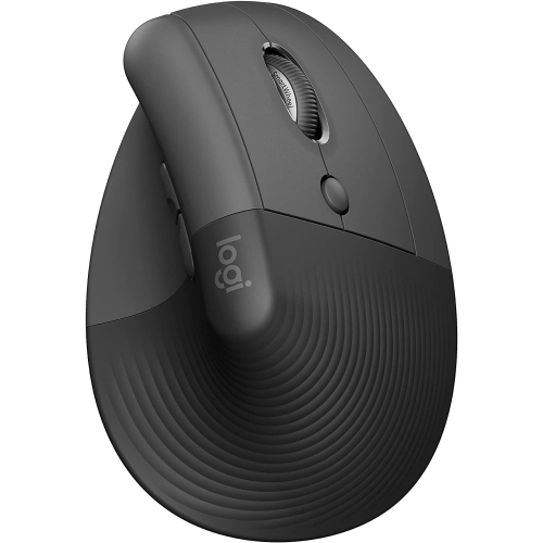 Image 1 of 9.. Logitech Lift Vertical Ergonomic Mouse, Wireless, Bluetooth or Logi Bolt USB receiver, Quiet clicks, 4 buttons, compatible with Windows/macOS/iPadOS,