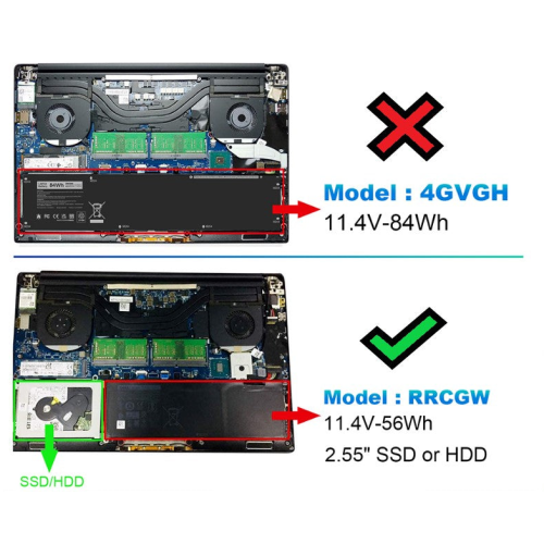 New Compatible Dell XPS 15 9550 Battery 56Wh