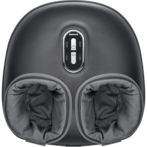 Nekteck Shiatsu Foot Massager Machine with Soothing Heat, Deep Kneading Therapy, Air Compression, Improve Blood Circulation and Foot Wellness, Relax