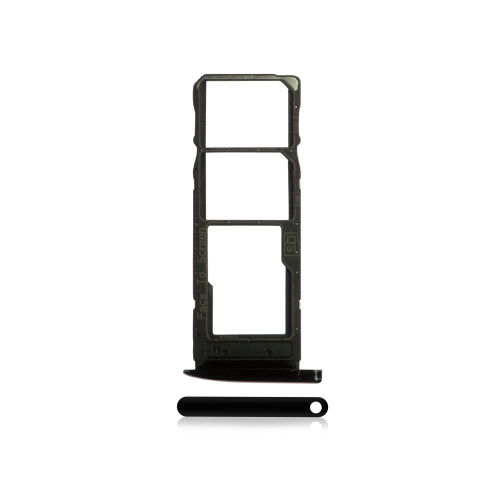 Replacement Dual Sim Card Tray Compatible For Motorola Moto G7 / G7 Plus (XT1965-2 / 2019) (Black)