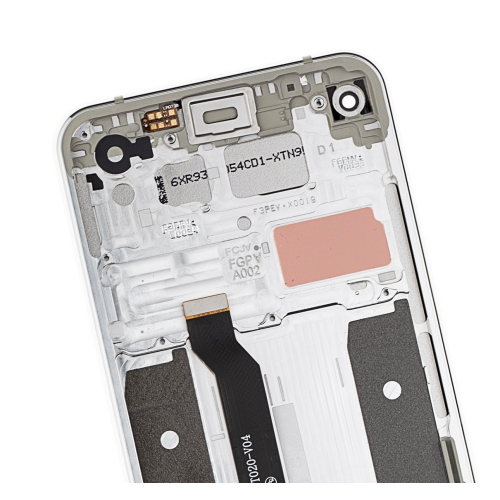 Refurbished - Replacement LCD Assembly With Frame Compatible For LG Q70 (Mirror Silver)