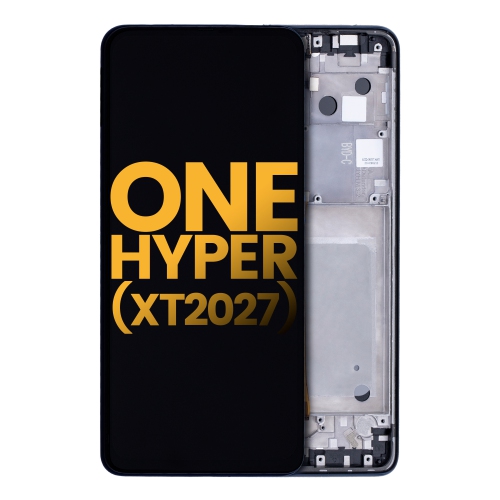 Replacement LCD Assembly With Frame Compatible For Motorola One Hyper (XT2027 / 2020) (Deep Sea Blue) by ESOURCE PARTS - Refurbished condition - Image 2