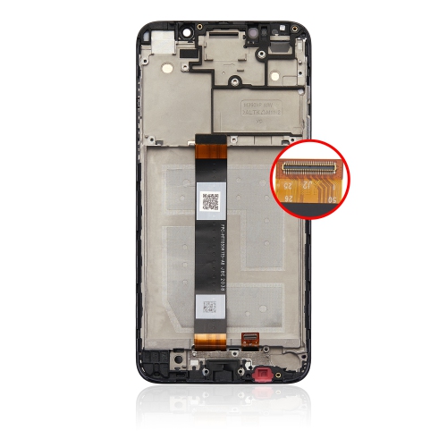 Replacement LCD Assembly With Frame For Motorola Moto E6 Play (XT2029 / 2019) (All Colors) by ESOURCE PARTS - Refurbished condition - Image 2