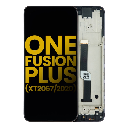 Replacement LCD Assembly With Frame Compatible For Motorola One Fusion Plus (XT2067 / 2020) (All Colors) by ESOURCE PARTS - Refurbished condition - Image 2