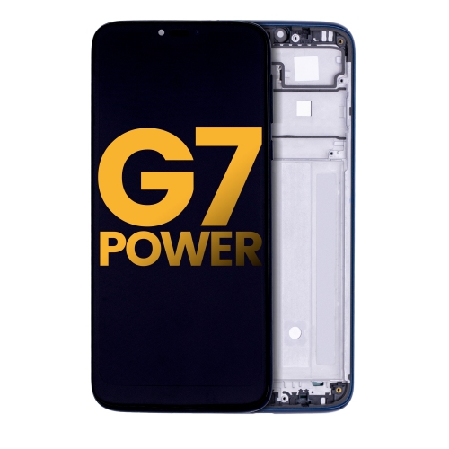 ESOURCE PARTS  Refurbished (Excellent) - Replacement Lcd Assembly w Frame Compatible for Motorola Moto G7 Power (Xt1955-2/4/7 / 2019) (International