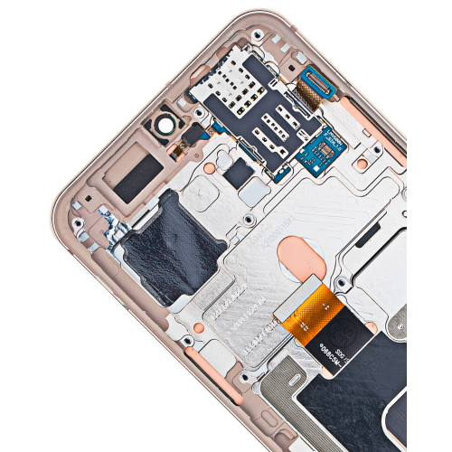 Replacement OLED Assembly With Frame Compatible For LG V60 ThinQ 5G UW (Verizon Model) (Classy Blue) (Gold Frame) by ESOURCE PARTS - Refurbished condition - Image 4