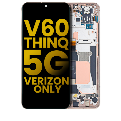 Replacement OLED Assembly With Frame Compatible For LG V60 ThinQ 5G UW (Verizon Model) (Classy Blue) (Gold Frame) by ESOURCE PARTS - Refurbished condition - Image 5