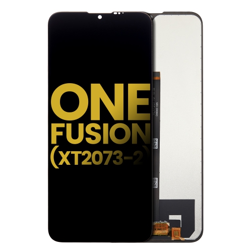 Replacement LCD Assembly Without Frame Compatible For Motorola One Fusion (XT2073-2 / 2020) (Black) by ESOURCE PARTS - Refurbished condition - Image 2