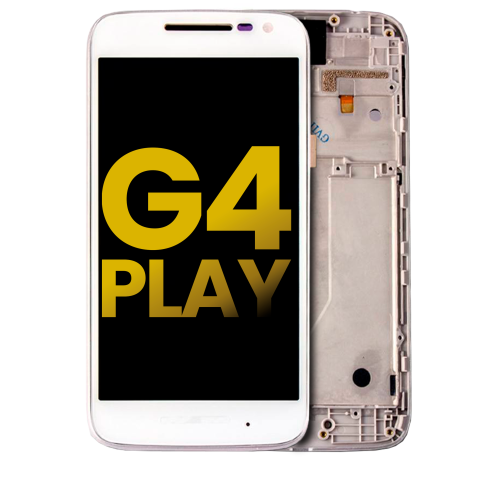 Replacement LCD Assembly With Frame Compatible For Motorola Moto G4 Play (XT1600 / XT1601 / XT1602 / XT1603 / XT1604 / XT1607 / XT1609 / 2016) (White) by ESOURCE PARTS - Refurbished condition - Image 3