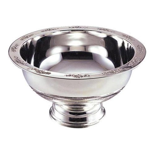 Jiallo Large Modern Stainless Steel Punch Bowl for Party in Silver