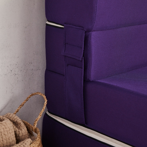 Matelas et sofa pliants en mousse à mémoire PolyCouch de Polysleep – pour invités, sous-sols, dortoirs de collège, salon ou chambre d'enfant –