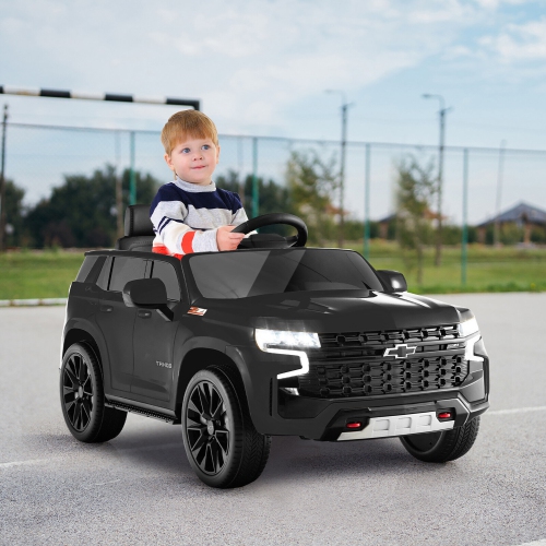 Gymax 12V Kids Ride On Car Chevrolet Tahoe Electric Truck SUV Remote w/ Light & Music