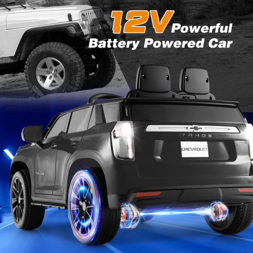 Gymax 12V Kids Ride On Car Chevrolet Tahoe Electric Truck SUV Remote w/ Light & Music