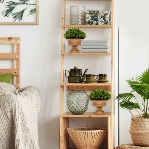 Gymax 4-Pack Artificial Plants Fake Mini Potted Plant Small Greenery Decor for Indoor