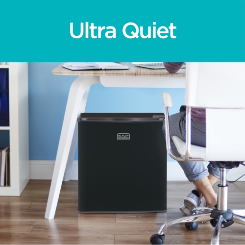 BLACK+DECKER Compact Refrigerator Energy Star Single Door Mini Fridge with Freezer, 1.7 Cubic Feet, Black