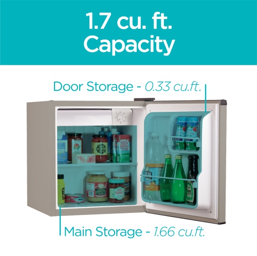 BLACK+DECKER Réfrigérateur compact Mini réfrigérateur Energy Star à une porte avec congélateur, 1,7 pi³, VCM