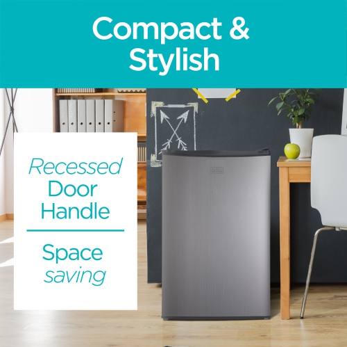 BLACK+DECKER Réfrigérateur compact Mini réfrigérateur Energy Star à une porte avec congélateur, 4,3 pi³, VCM