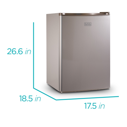 BLACK+DECKER Réfrigérateur compact Mini réfrigérateur Energy Star à une porte avec congélateur, 2,5 pieds cubes, VCM, pi³